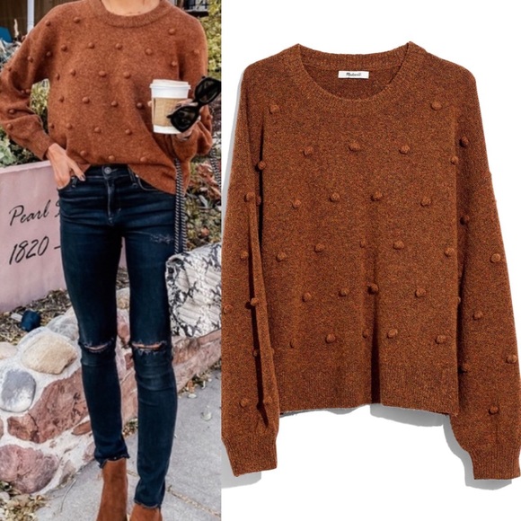 Madewell Sweaters - MADEWELL Brockton Bobble Sweater In Heather Cider